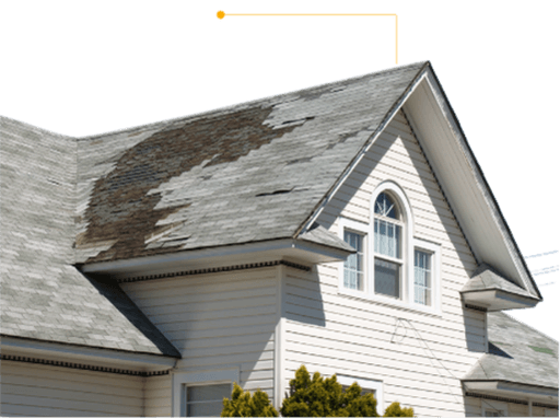 Roof replacement needed on residential home with damaged shingles – Silverline Roofing Edmonton roofing contractor