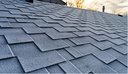 Asphalt shingle roofing Edmonton by Silverline Roofing Limited, showing a close-up view of newly installed architectural shingles on a residential roof.