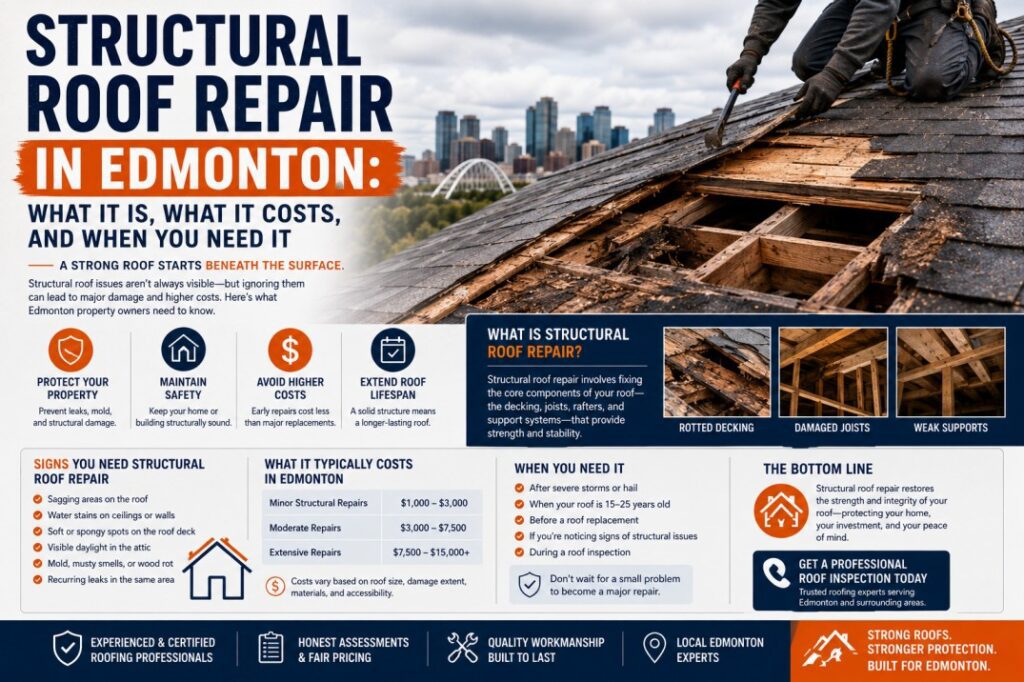 Structural Roof Repair in Edmonton: What It Is, What It Costs, and When You Need It