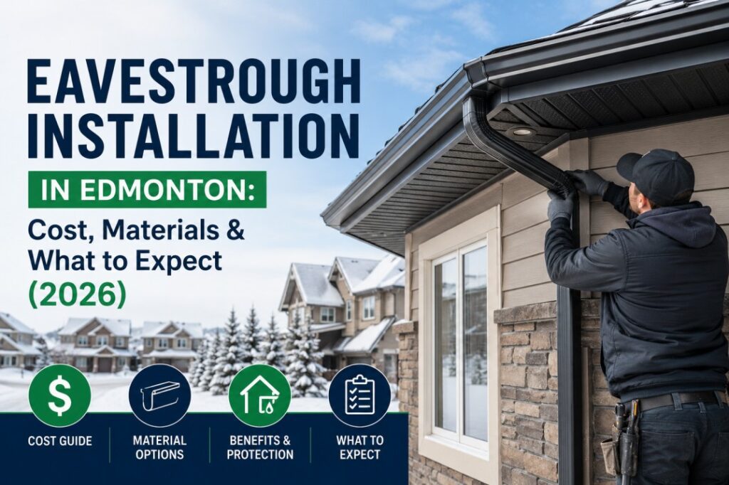 Eavestrough Installation in Edmonton: Cost, Materials & What to Expect (2026)