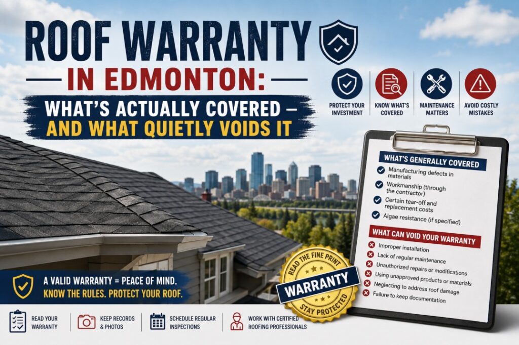 Roof Warranty in Edmonton - What's Actually Covered — and What Quietly Voids It