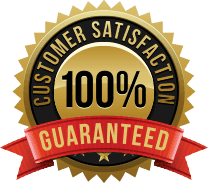 100 percent customer satisfaction guaranteed badge for Silverline Roofing Limited services.